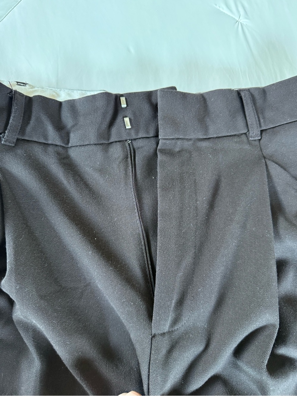 Classic Zara Wide-Leg Pants in Dark Brown - Picture 2 of 6